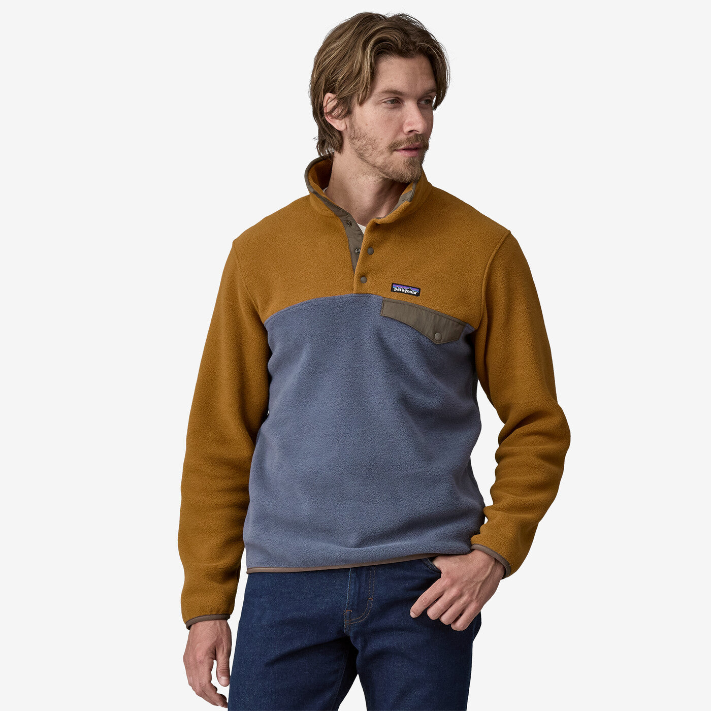 Men’s Lightweight Synchilla Snap-T Fleece Pullover – Shelter Brown